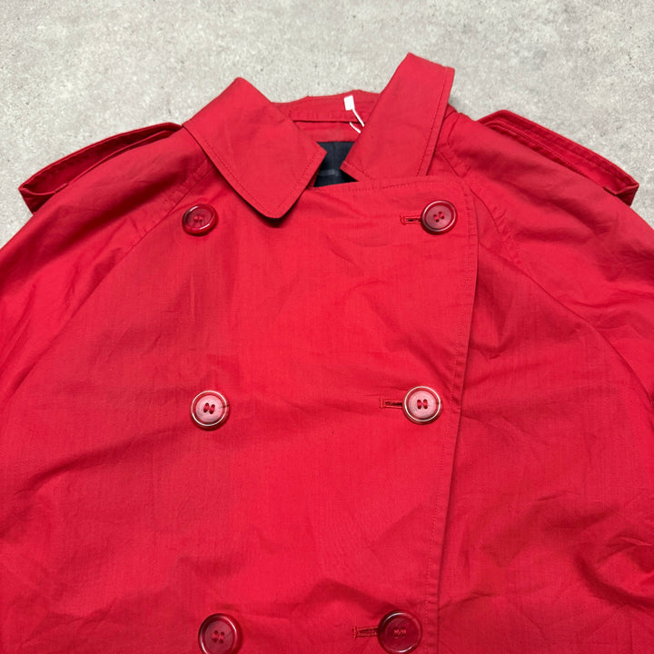 Vintage Burberry Trench Coat Size S Red