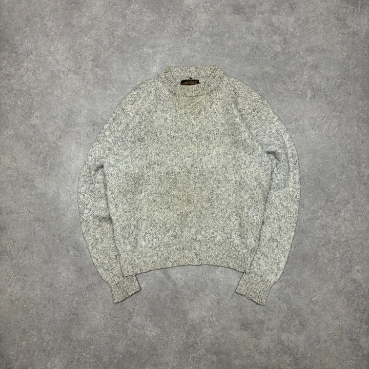 Vintage Eddie Bauer Grey Speck Heavy Knitted Sweater (L)