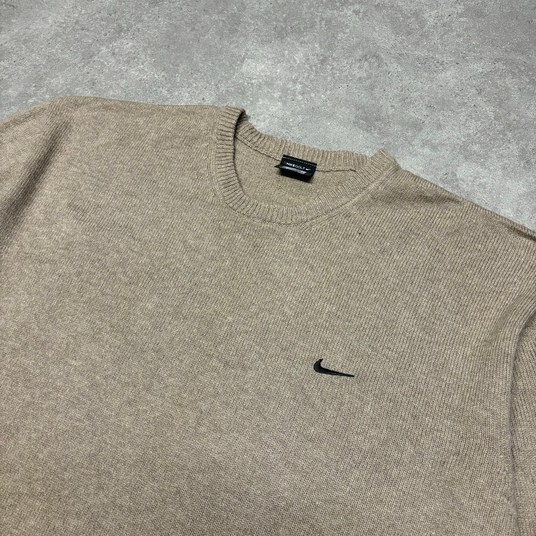 Vintage Nike Beige Knitted Sweater (XXL)