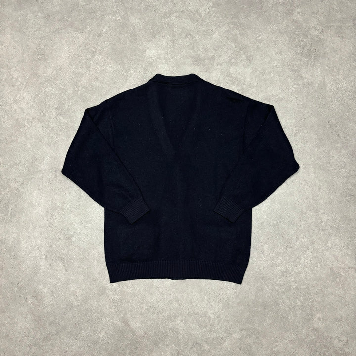 Vintage Burberry Navy Knitted Cardigan (S)