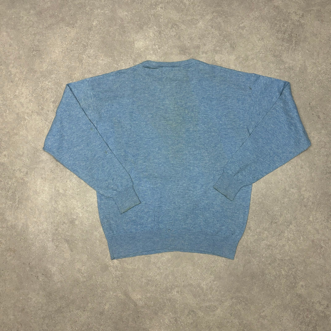 Vintage Burberry Baby Blue Crewneck Knitted Sweater (M)