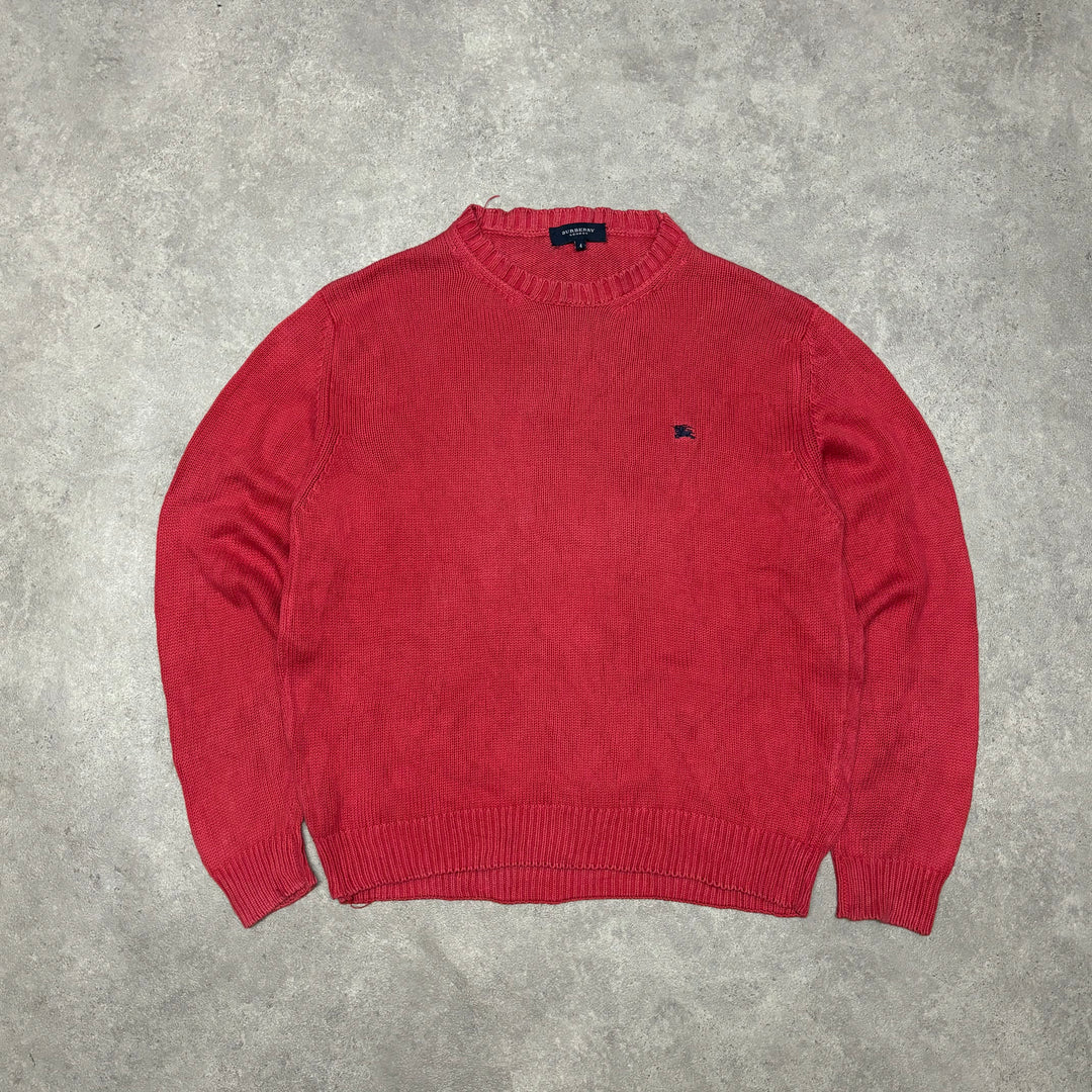 Vintage Burberry Red Knitted Sweater (M)