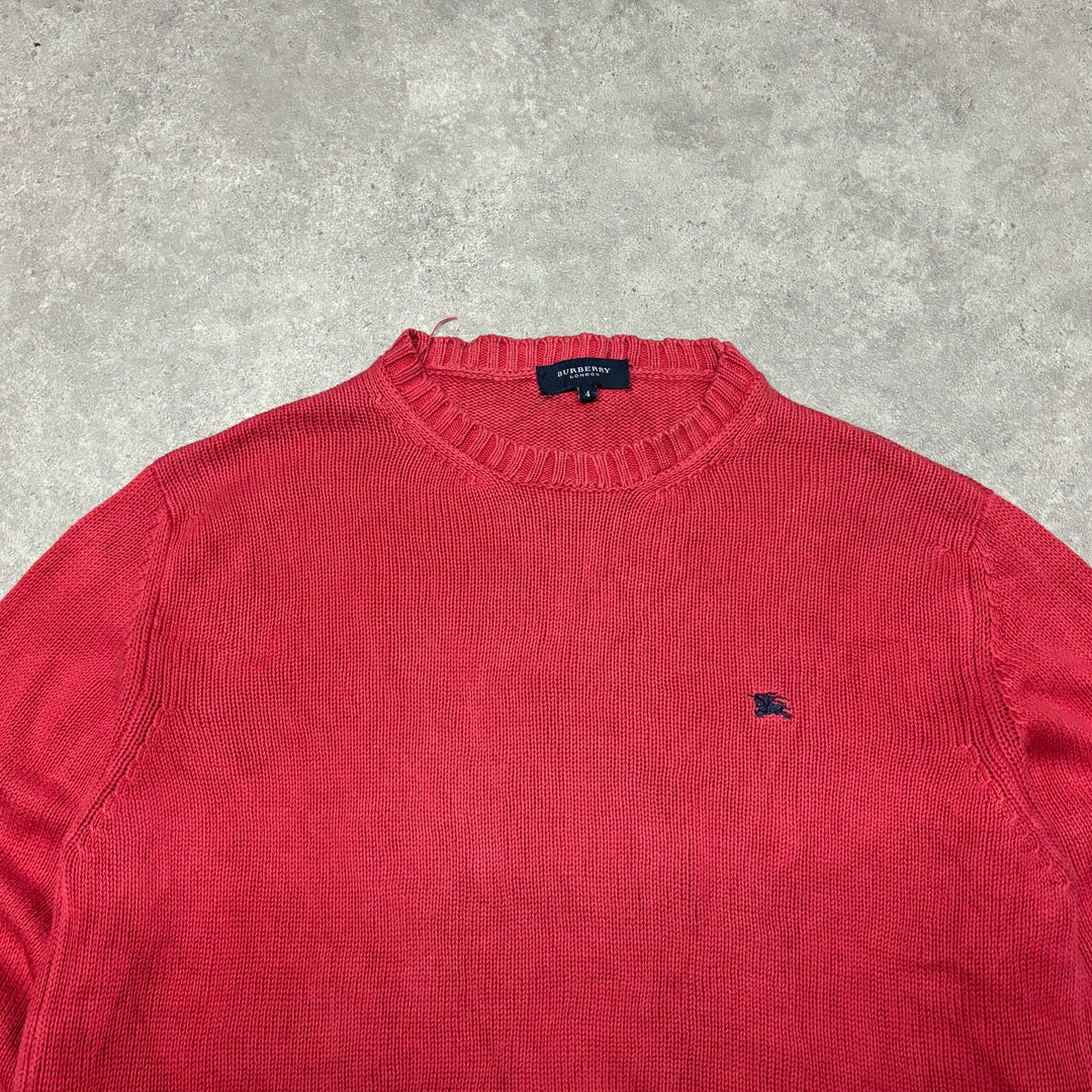 Vintage Burberry Red Knitted Sweater (M)