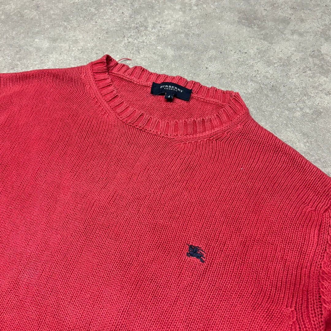 Vintage Burberry Red Knitted Sweater (M)