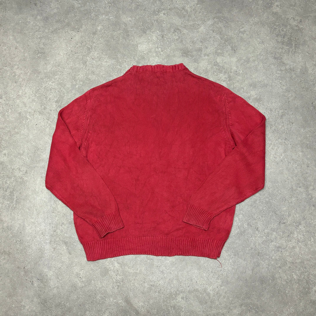 Vintage Burberry Red Knitted Sweater (M)