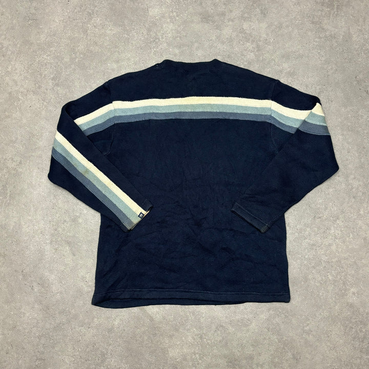 Vintage Quiksilver Navy Ribbed Knitted Sweater (S)