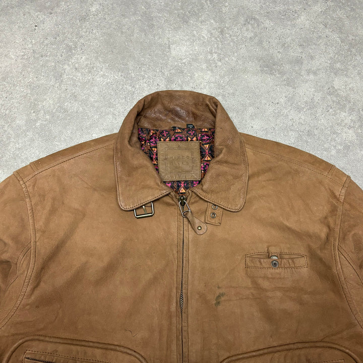 Vintage Faded Brown Flight Jacket (M)