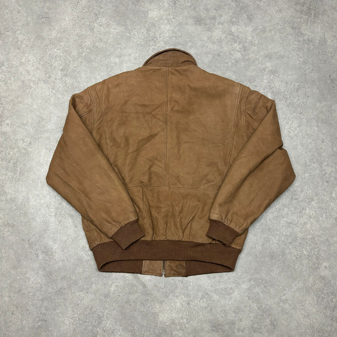 Vintage Faded Brown Flight Jacket (M)