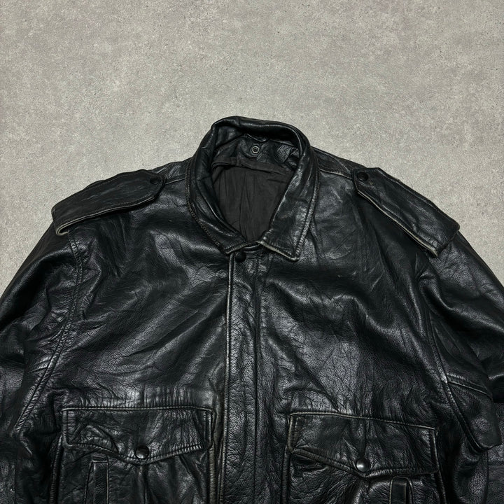 Vintage Leather Flight Jacket