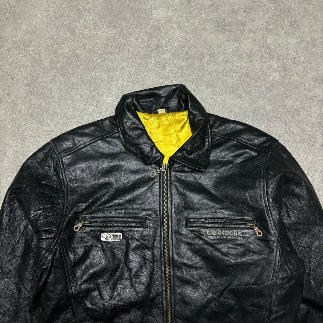 Vintage Soft Leather Black Jacket (M)