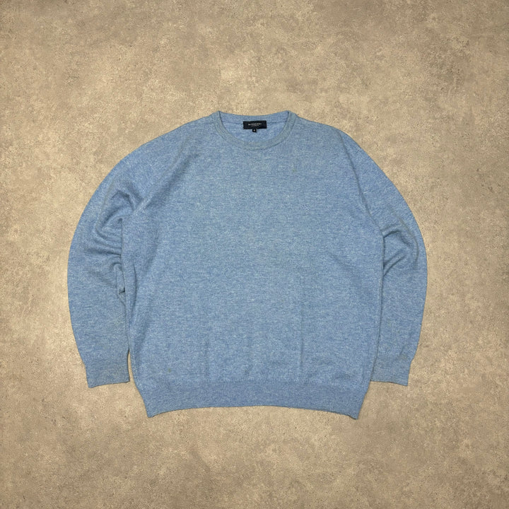 Vintage Burberry Baby Blue Knitted Jumper (L)