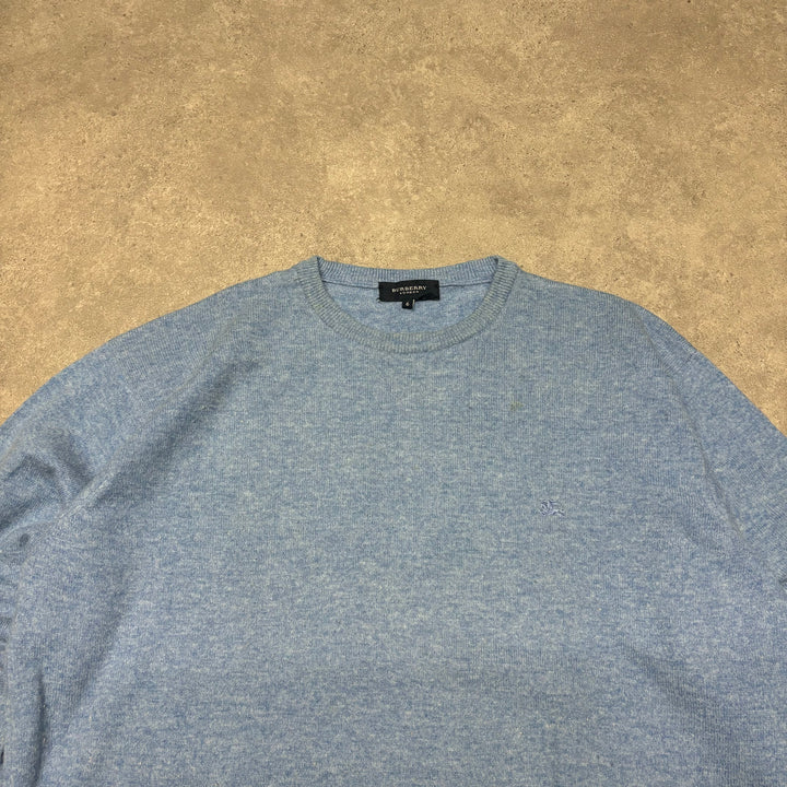 Vintage Burberry Baby Blue Knitted Jumper (L)