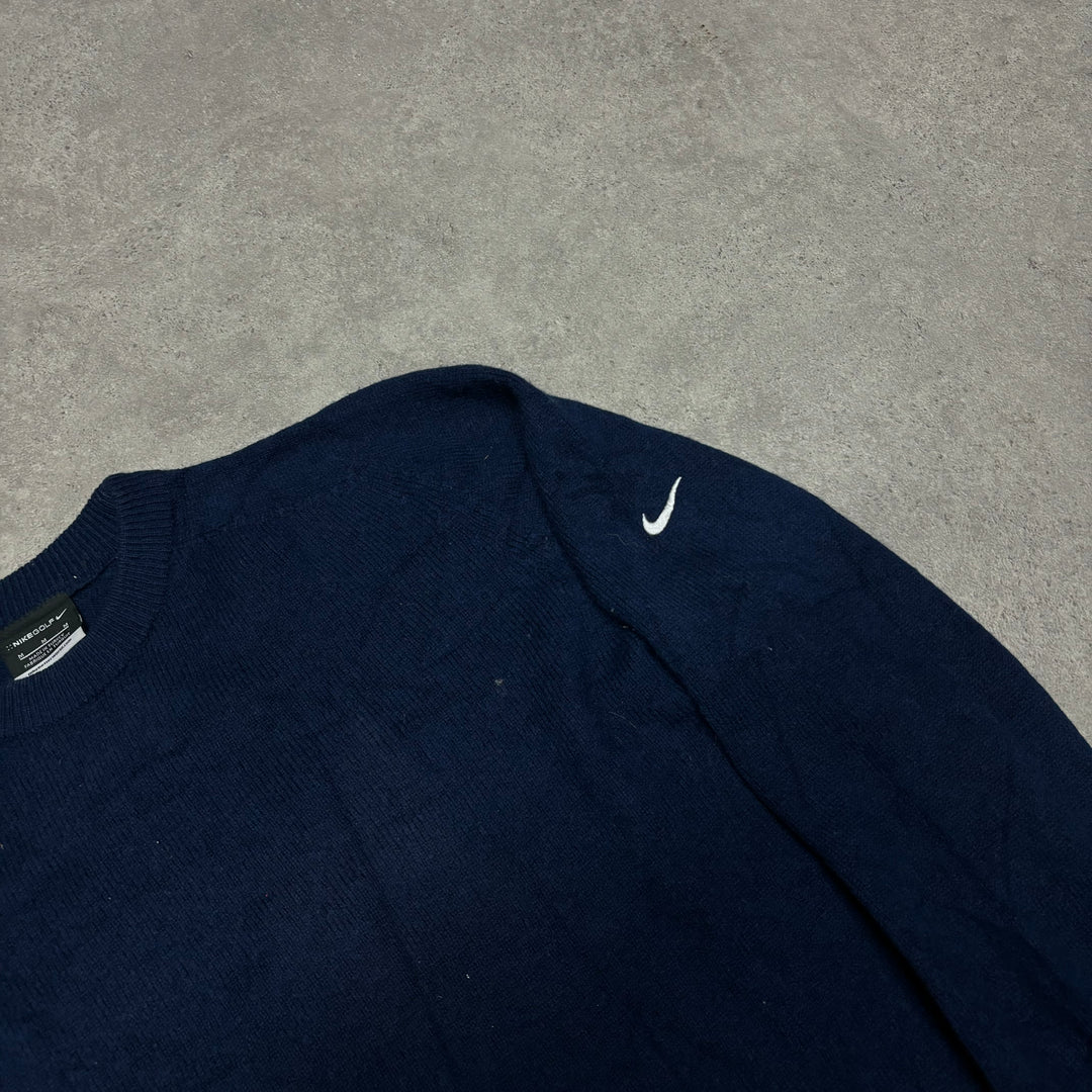 Vintage Nike Golf Navy Crewneck Knitted Sweater (M)