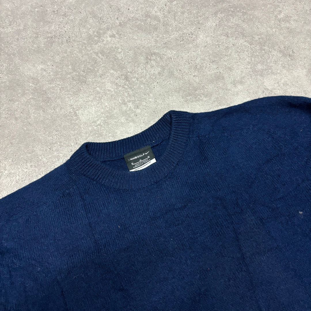 Vintage Nike Golf Navy Crewneck Knitted Sweater (M)