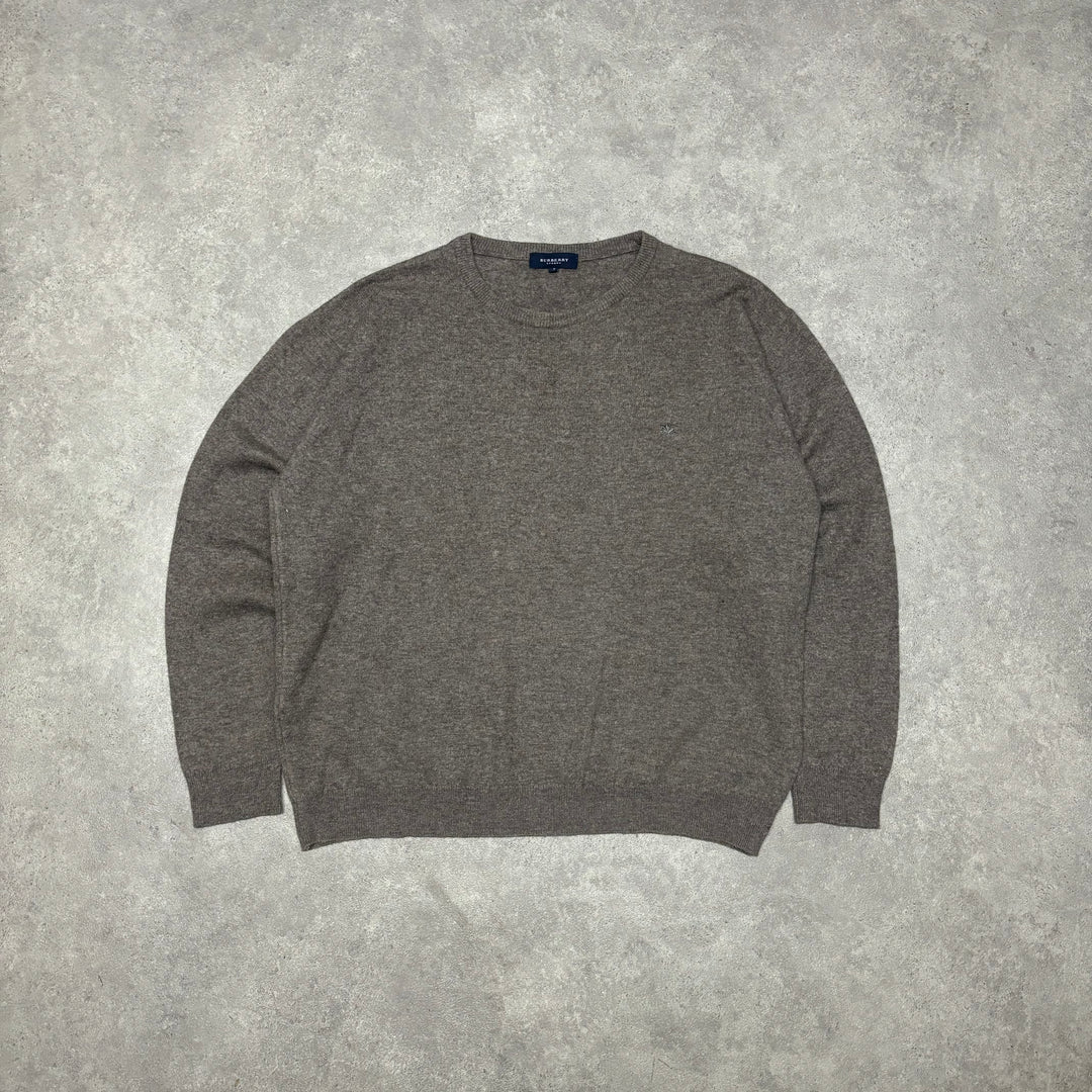 Vintage Burberry Brown Crewneck Knitted Sweater (XL)