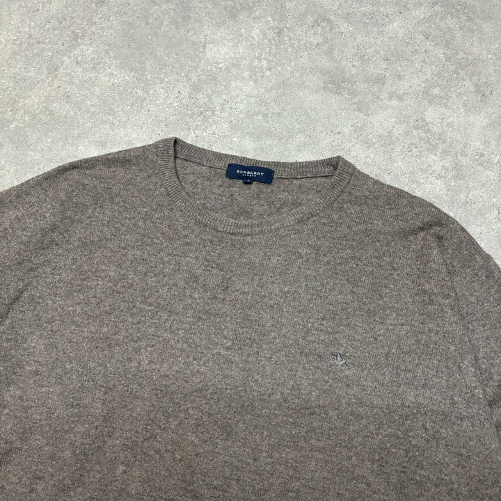 Vintage Burberry Brown Crewneck Knitted Sweater (XL)