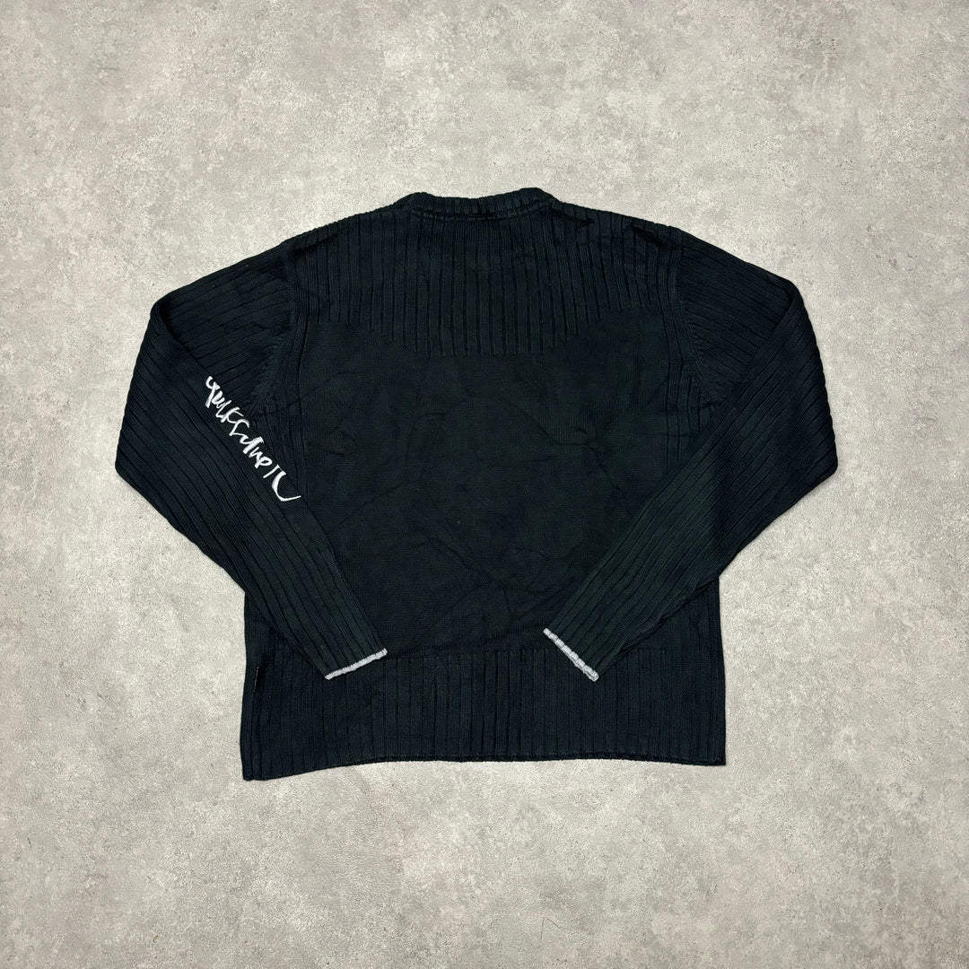 Vintage Quiksilver Black Heavy Knitted Sweater (L)