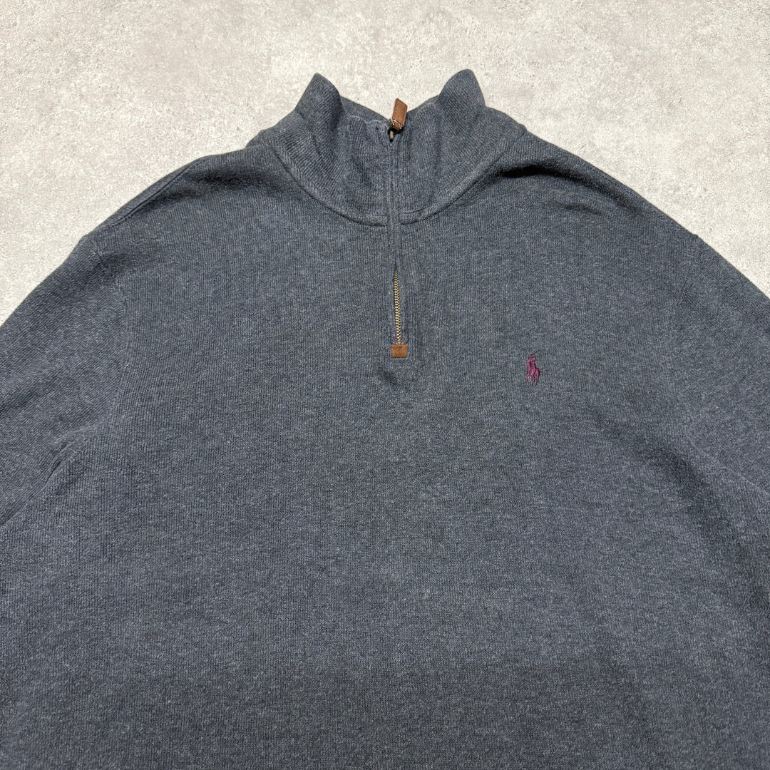 Polo Ralph Lauren Quarter Zip Size L Dark Grey