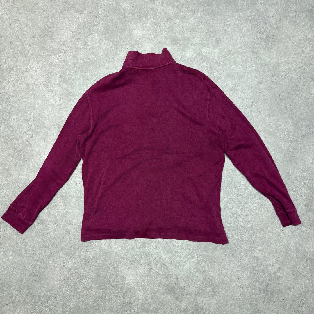 Polo Ralph Lauren Quarter Zip Size L Burgundy