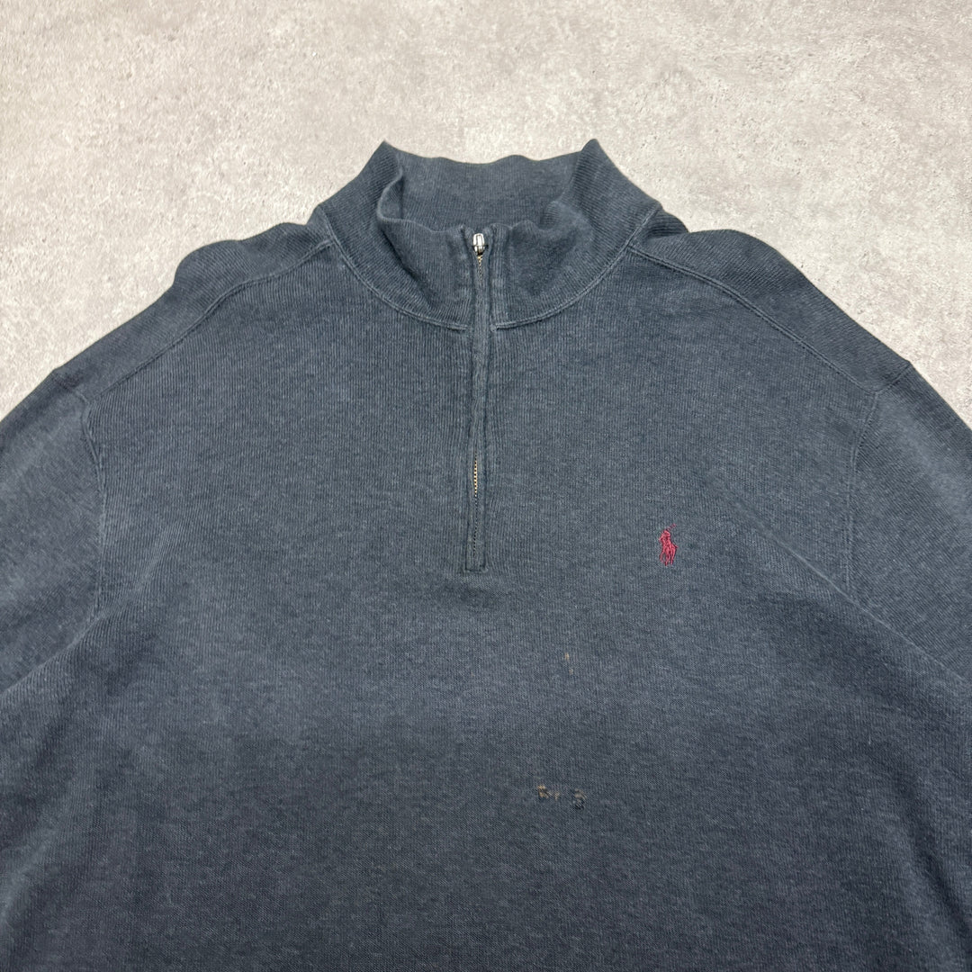 Polo Ralph Lauren Quarter Zip Size L Dark Grey