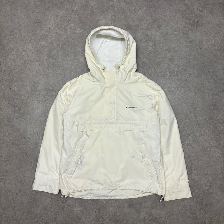 Vintage Carhartt Kangaroo Cream Pullover Jacket (XS)