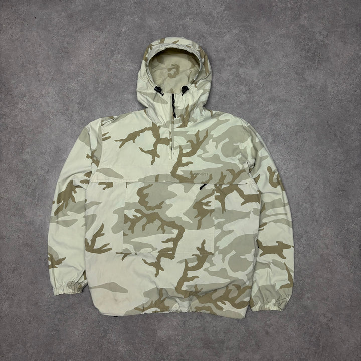 Vintage Carhartt Kangaroo Camo Hooded Pullover Jacket (L)