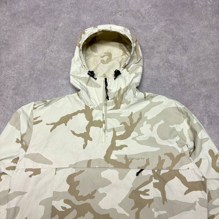 Vintage Carhartt Kangaroo Camo Hooded Pullover Jacket (L)