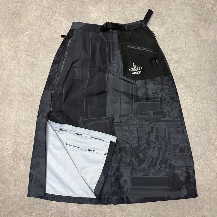Palace x Vivienne Westwood Gore-Tex Mono Print Skirt Size(30x32) Black