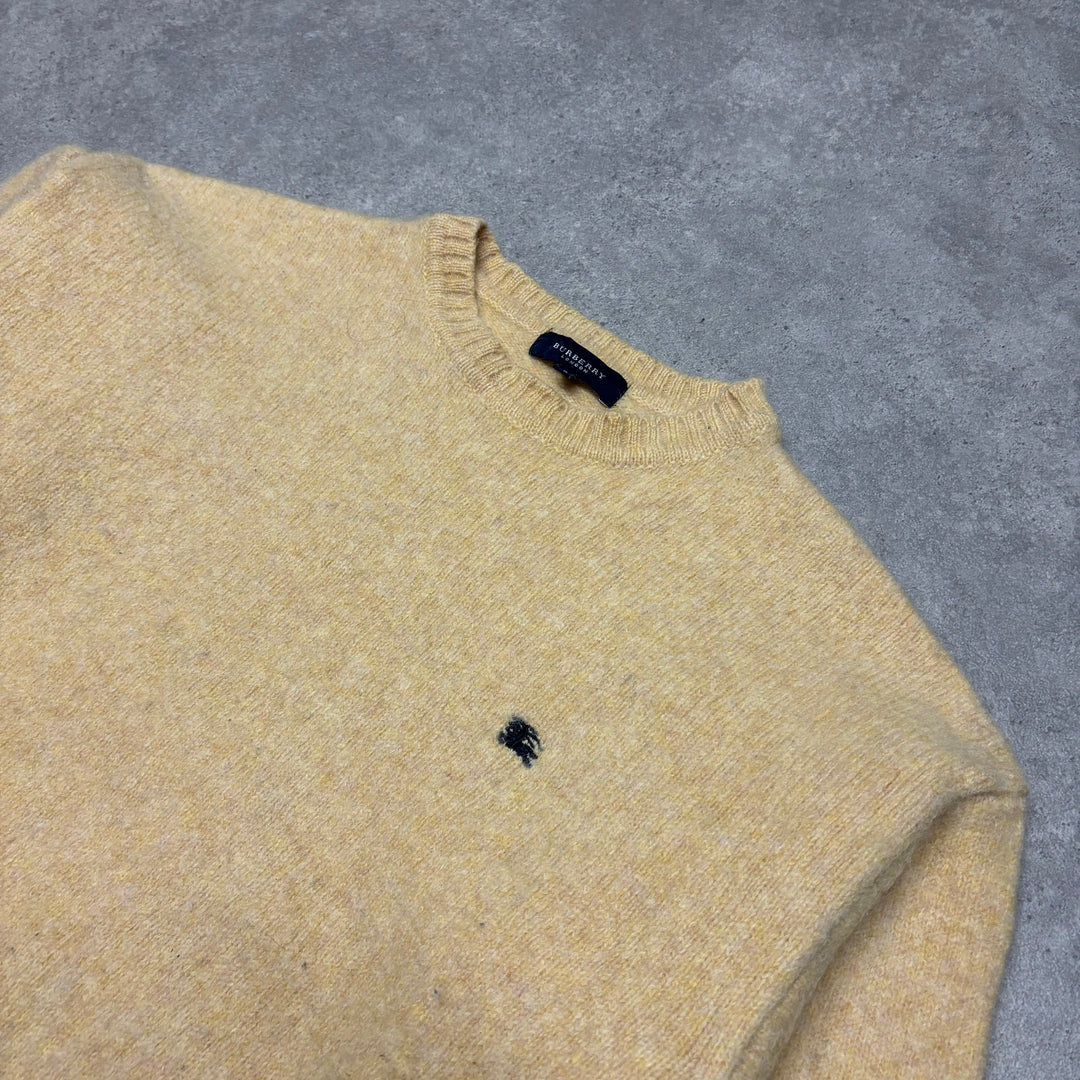 Vintage Burberry Yellow Knitted Sweater (S)