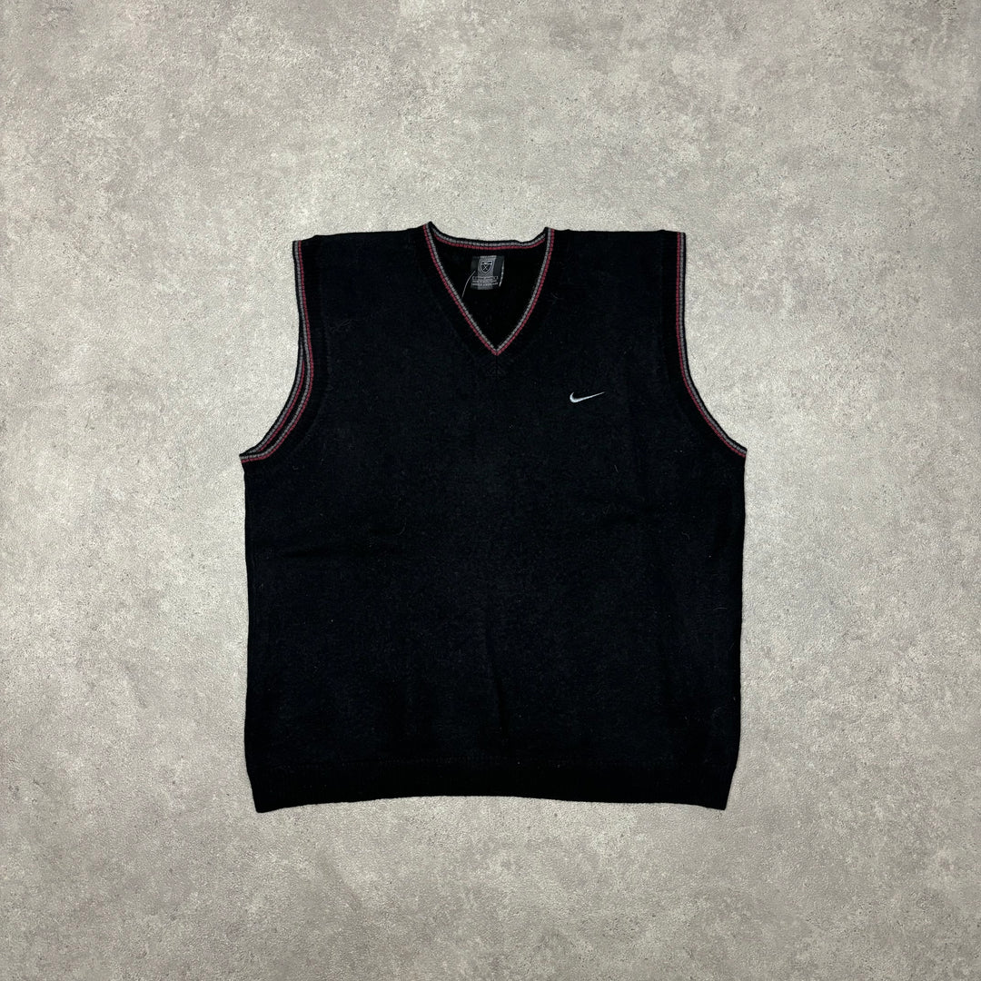 00's Vintage Nike Golf V-Neck Knitted Sweater Vest (S)