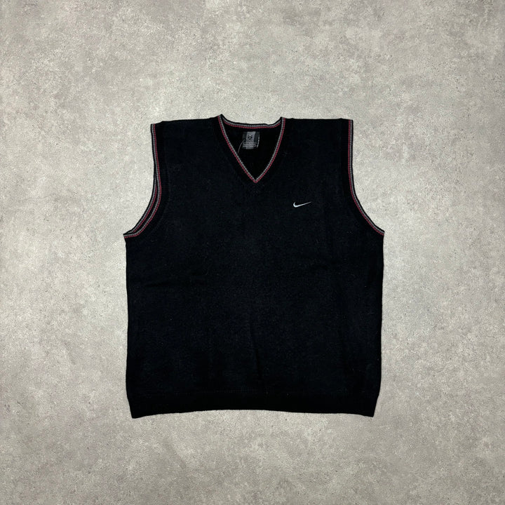 00's Vintage Nike Golf V-Neck Knitted Sweater Vest (S)