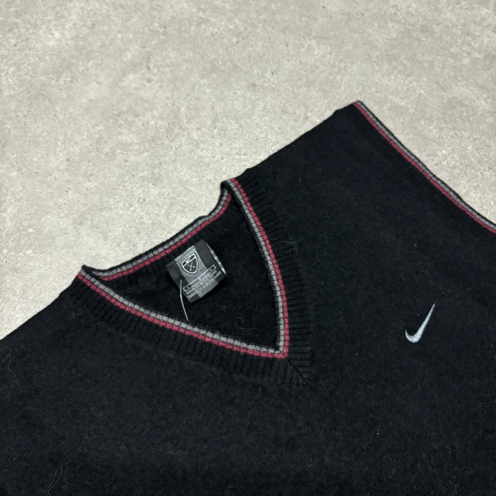 00's Vintage Nike Golf V-Neck Knitted Sweater Vest (S)