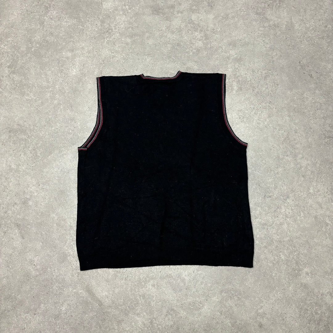 00's Vintage Nike Golf V-Neck Knitted Sweater Vest (S)