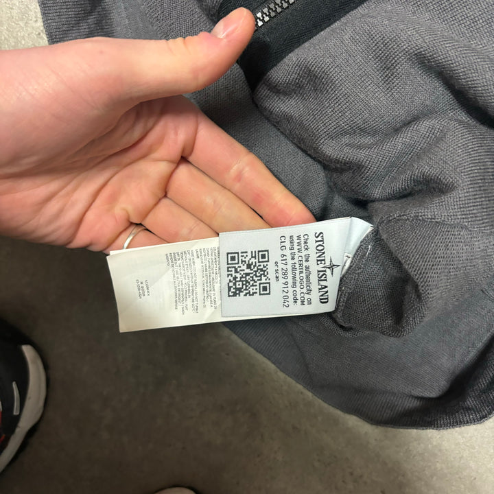 Vintage Stone Island Full Zip Grey Jumper (XL)