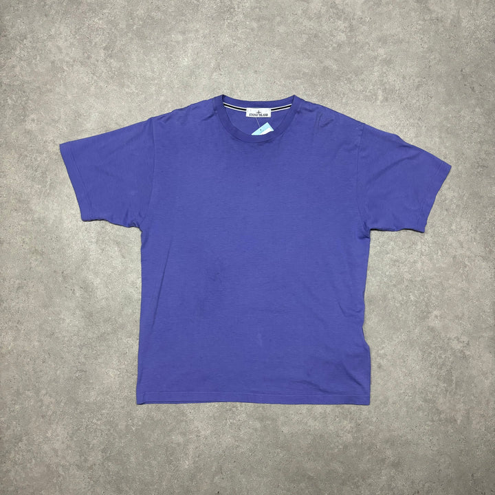 Vintage Stone Island Purple Spell Out T-Shirt (L)