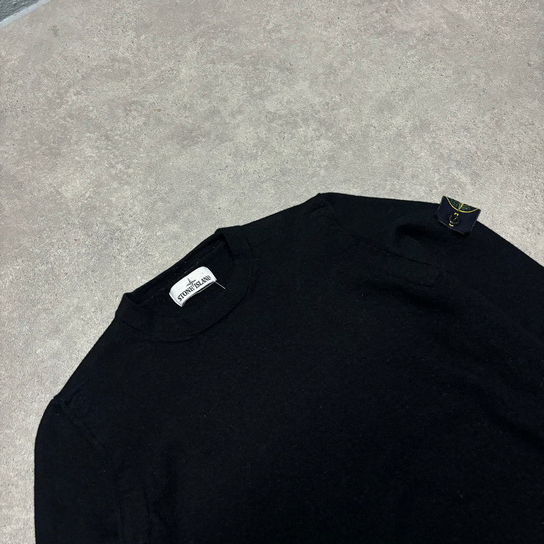 Vintage Stone Island Black Crewneck Sweatshirt (XS)