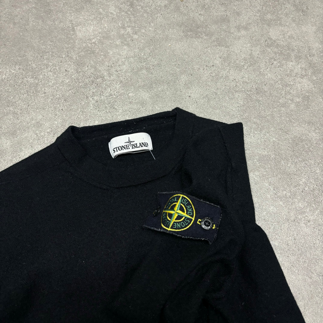 Vintage Stone Island Black Crewneck Sweatshirt (XS)