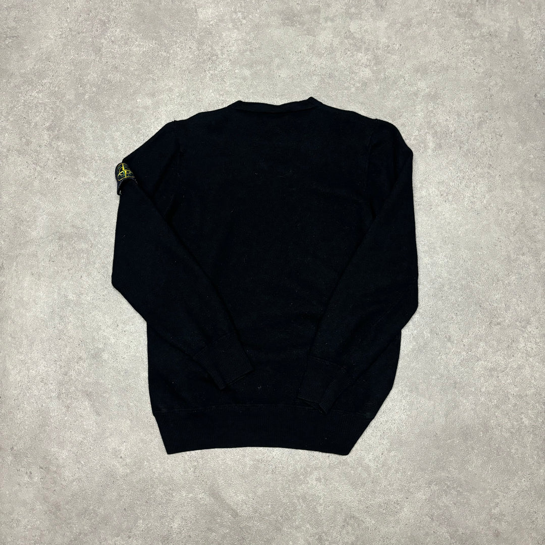 Vintage Stone Island Black Crewneck Sweatshirt (XS)