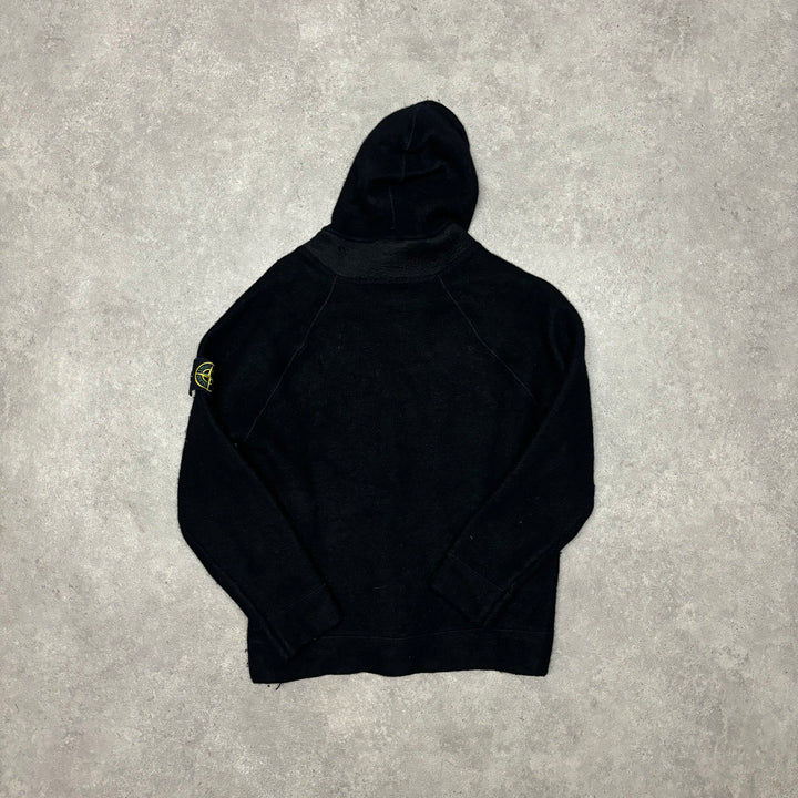 Vintage Stone Island Hooded Black Jumper (XS)