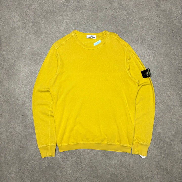 Vintage Stone Island Yellow Crewneck Sweatshirt (XL)
