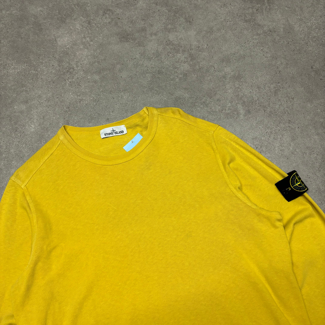 Vintage Stone Island Yellow Crewneck Sweatshirt (XL)