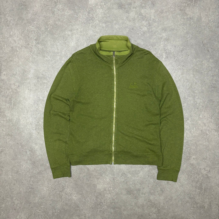 Vintage CP Company Full Zip Green Jumper (L)