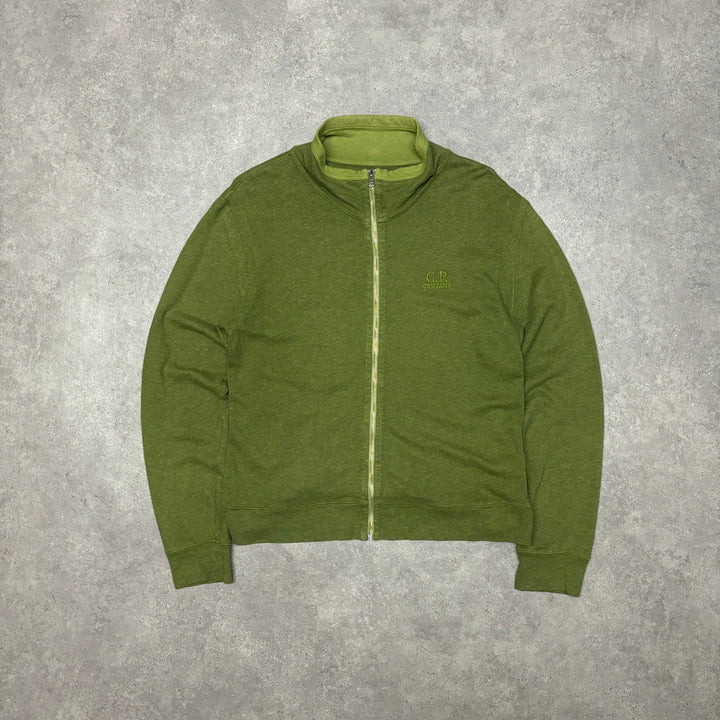 Vintage CP Company Full Zip Green Jumper (L)