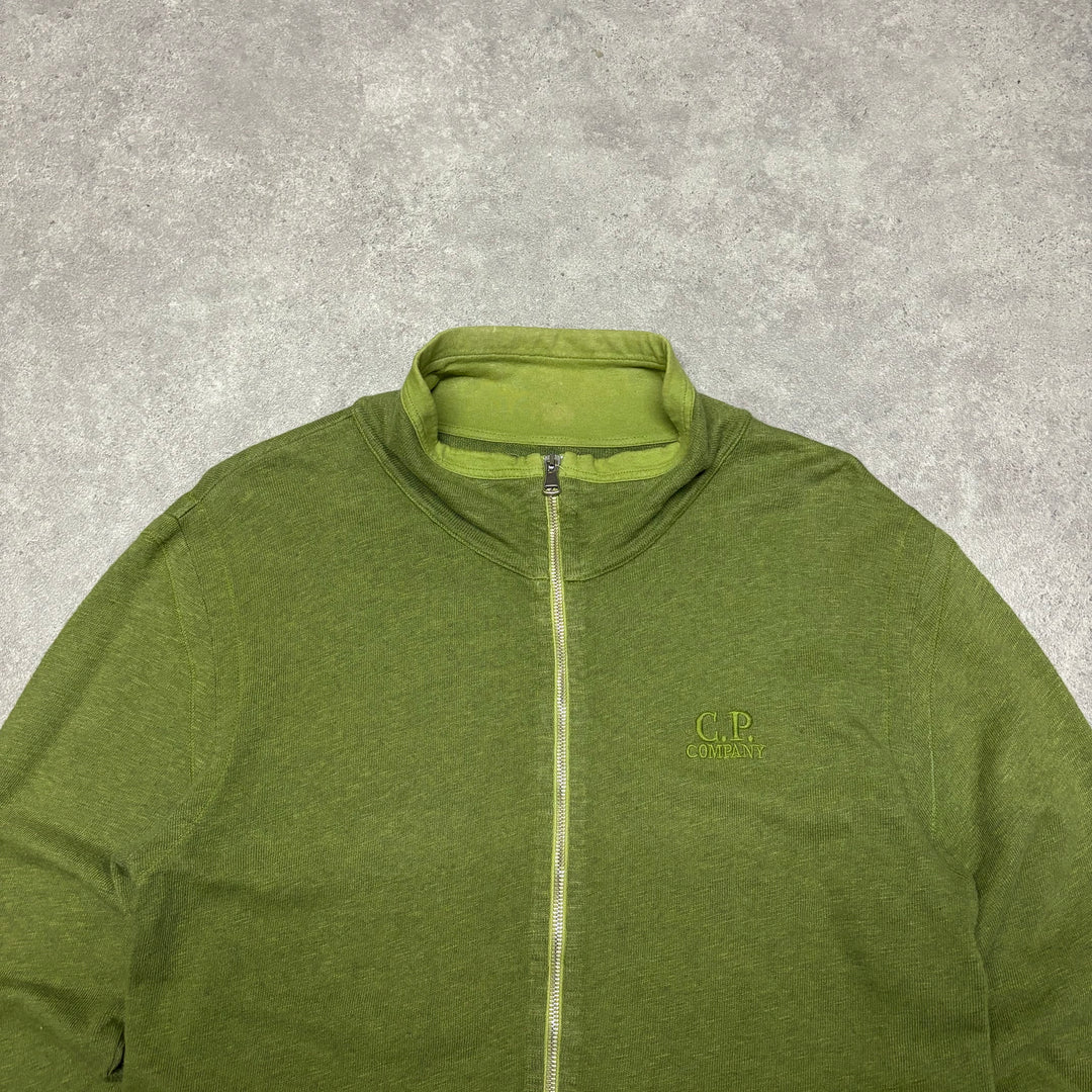 Vintage CP Company Full Zip Green Jumper (L)