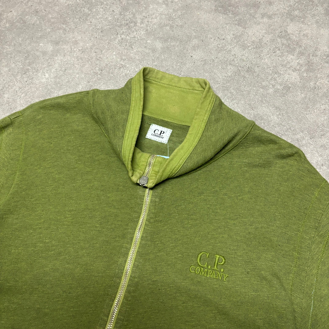 Vintage CP Company Full Zip Green Jumper (L)