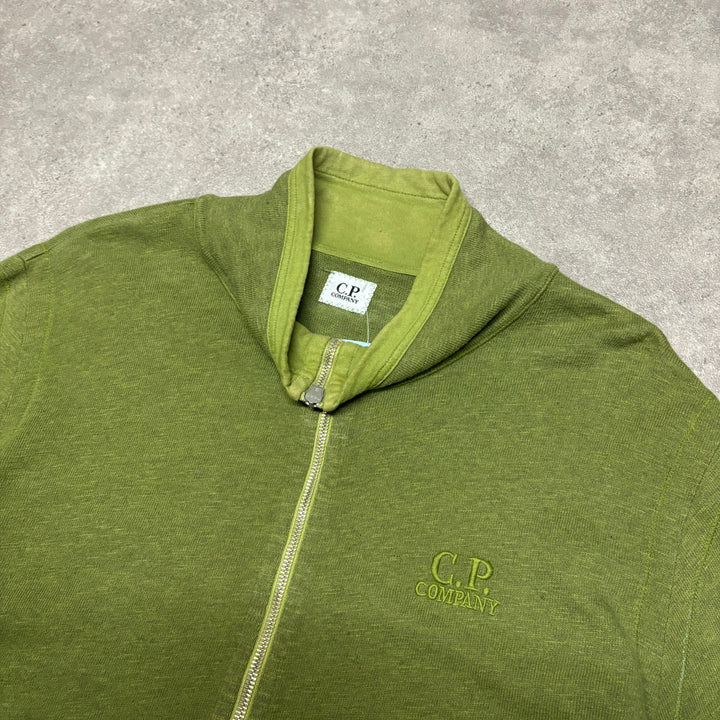Vintage CP Company Full Zip Green Jumper (L)