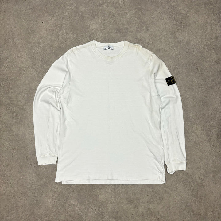 Vintage Stone Island White Crewneck Sweatshirt (XXL)