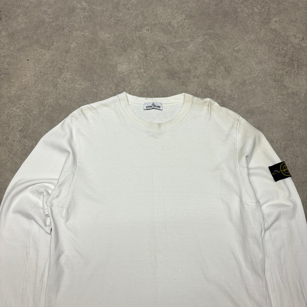 Vintage Stone Island White Crewneck Sweatshirt (XXL)