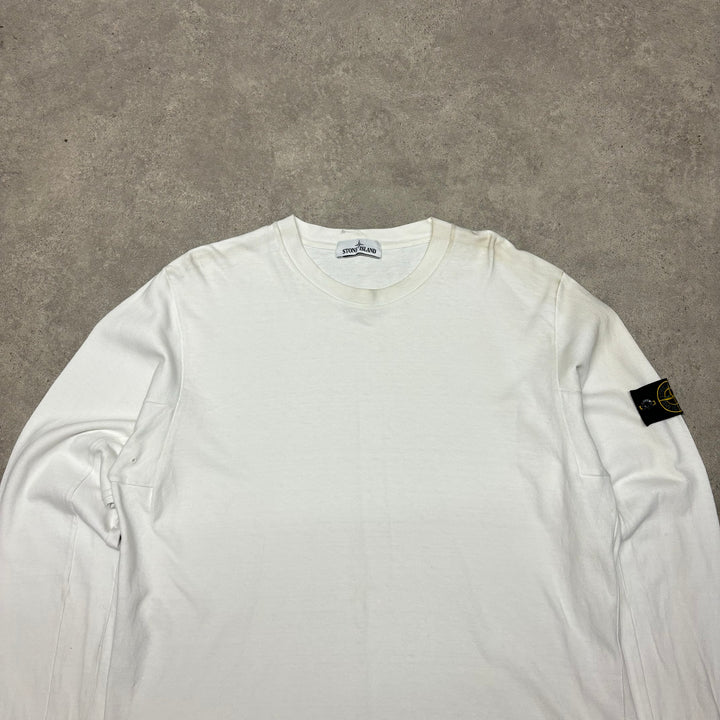 Vintage Stone Island White Crewneck Sweatshirt (XXL)