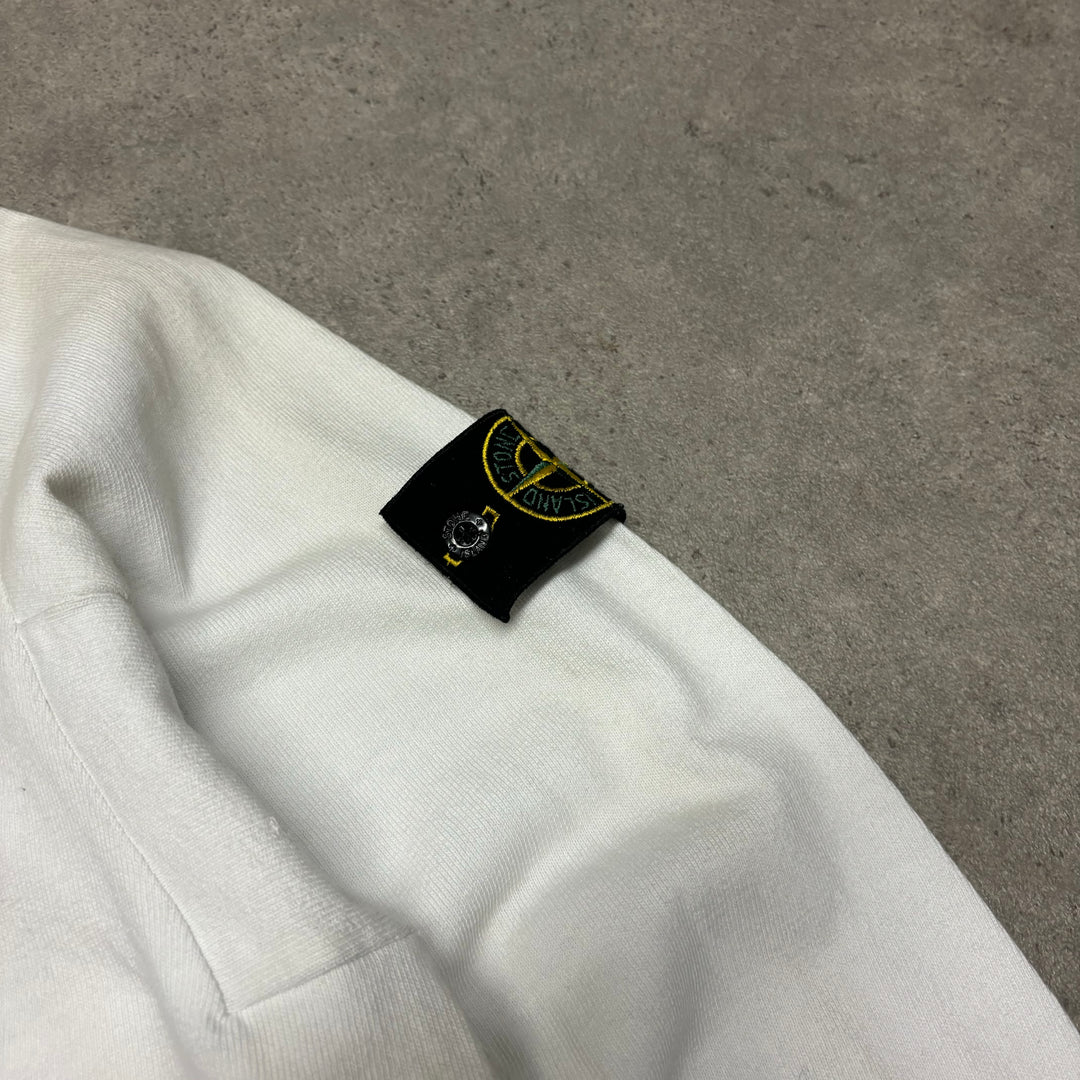 Vintage Stone Island White Crewneck Sweatshirt (XXL)